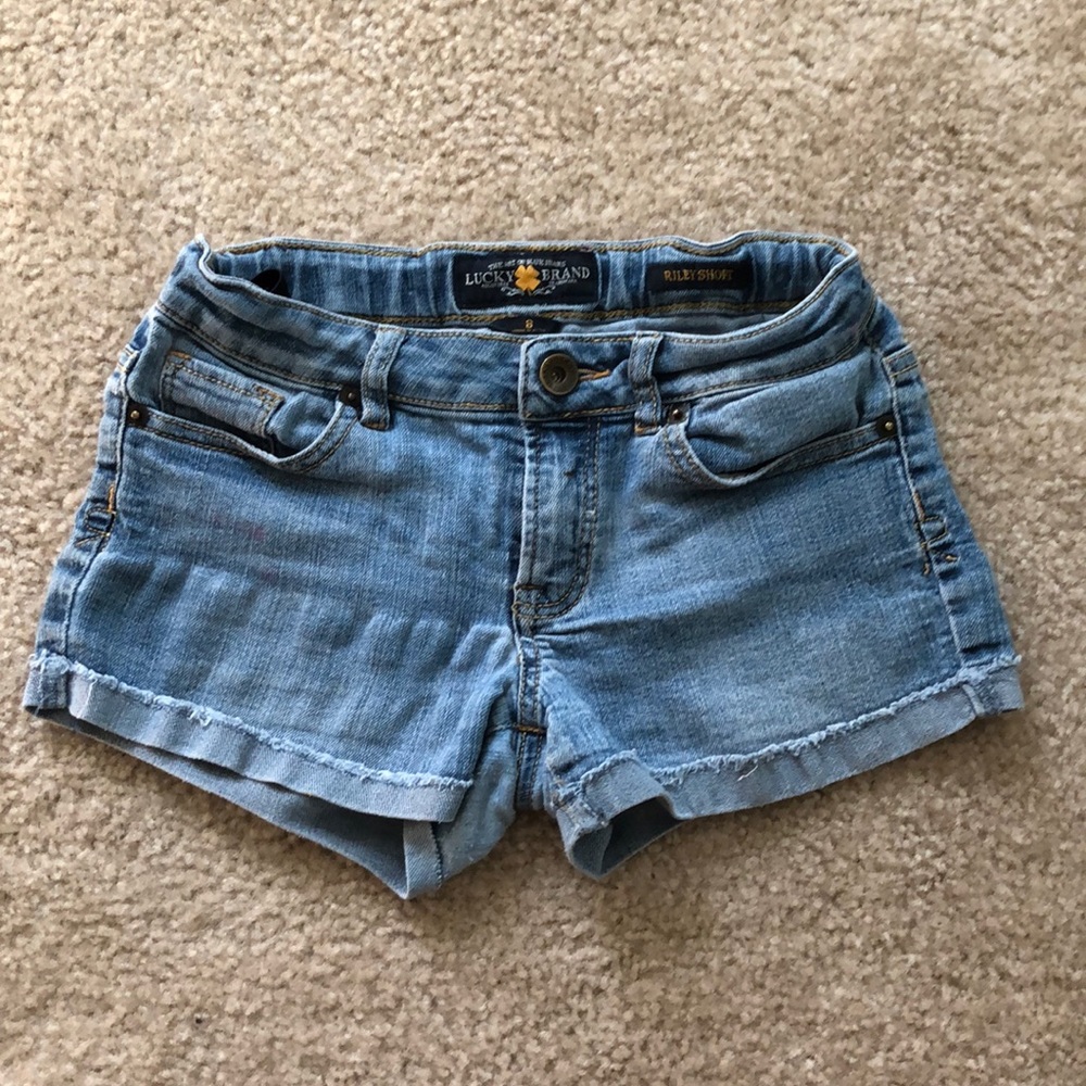 Girls adjustable jean shorts